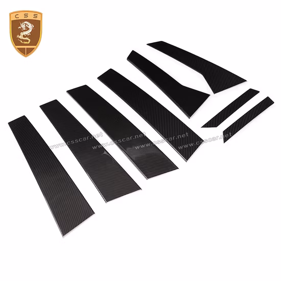 3K Real Carbon Fiber Fabric 95b Fenstersäule für Pors-Che Macan 2014 bis jetzt