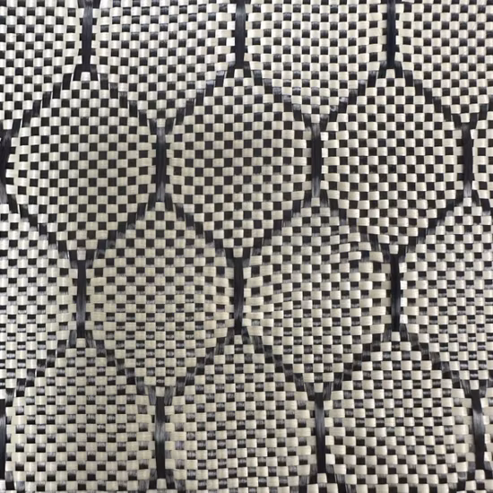 China Factory Jacquard 3K 240GSM Carbon Aramid Stoff Wabenmuster gewebter Kohlefaserstoff