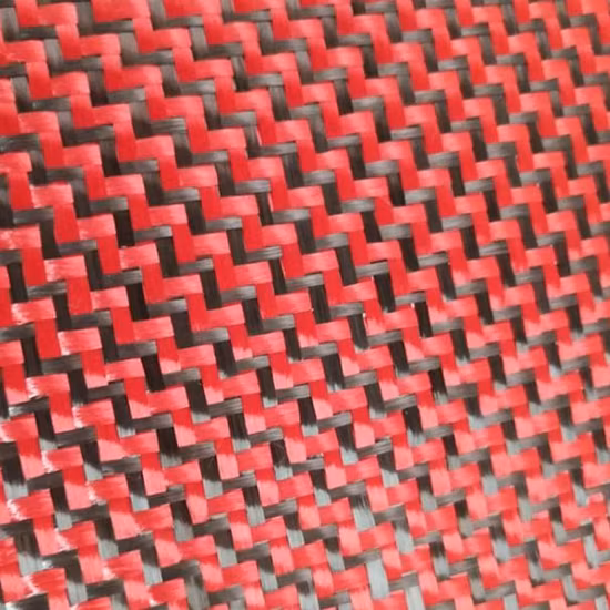 Hybridgewebe aus Kohlefaser und Kevlar